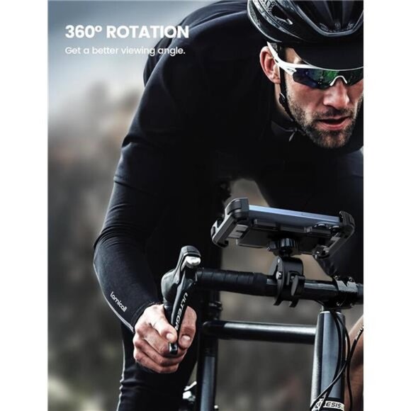 Motorcycle Phone Mount, Bike Phone Holder - Upgrade Quick Install Handlebar Clip - Picture 3 of 7